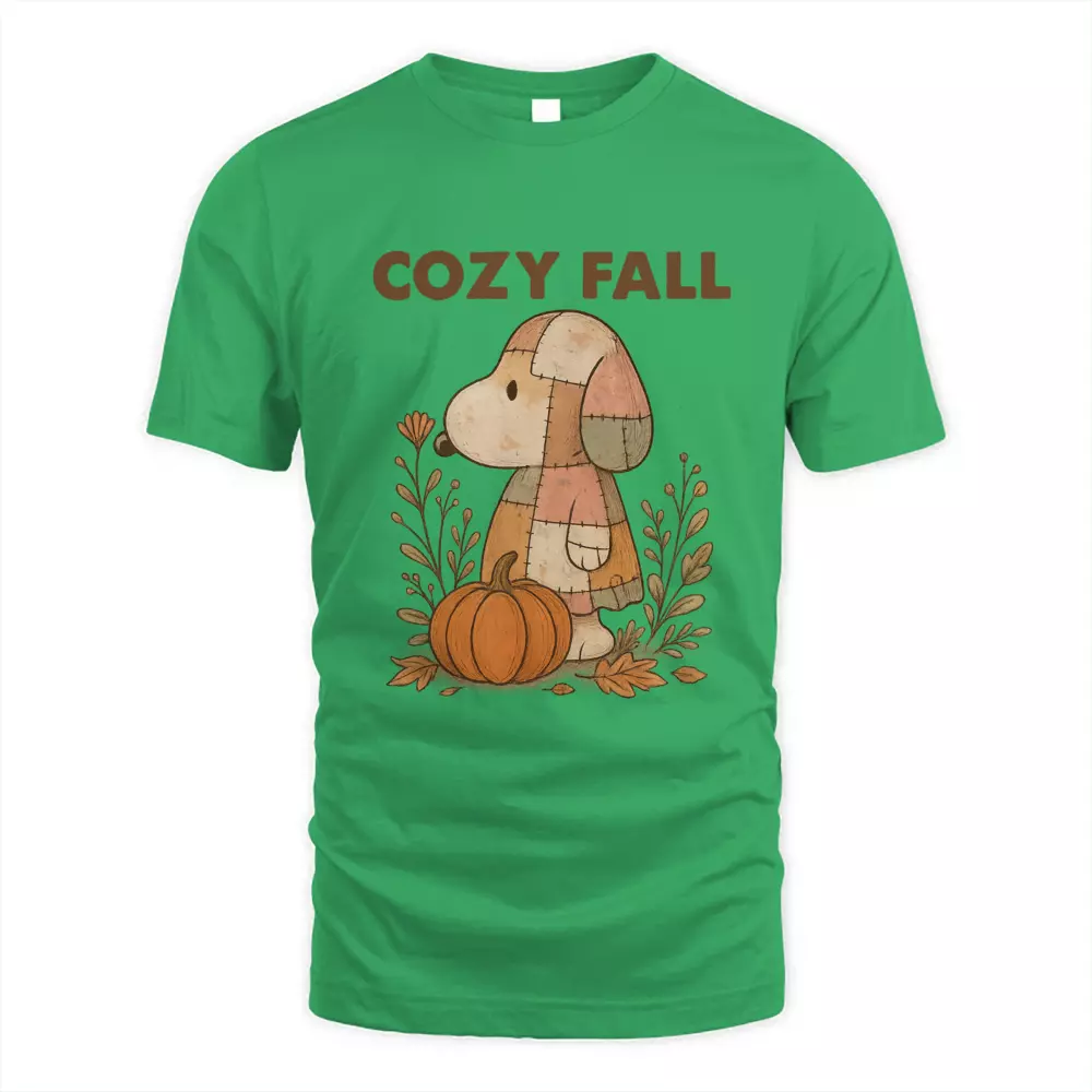 Cozy Fall Flower Cute Dog Plaid Classic 
