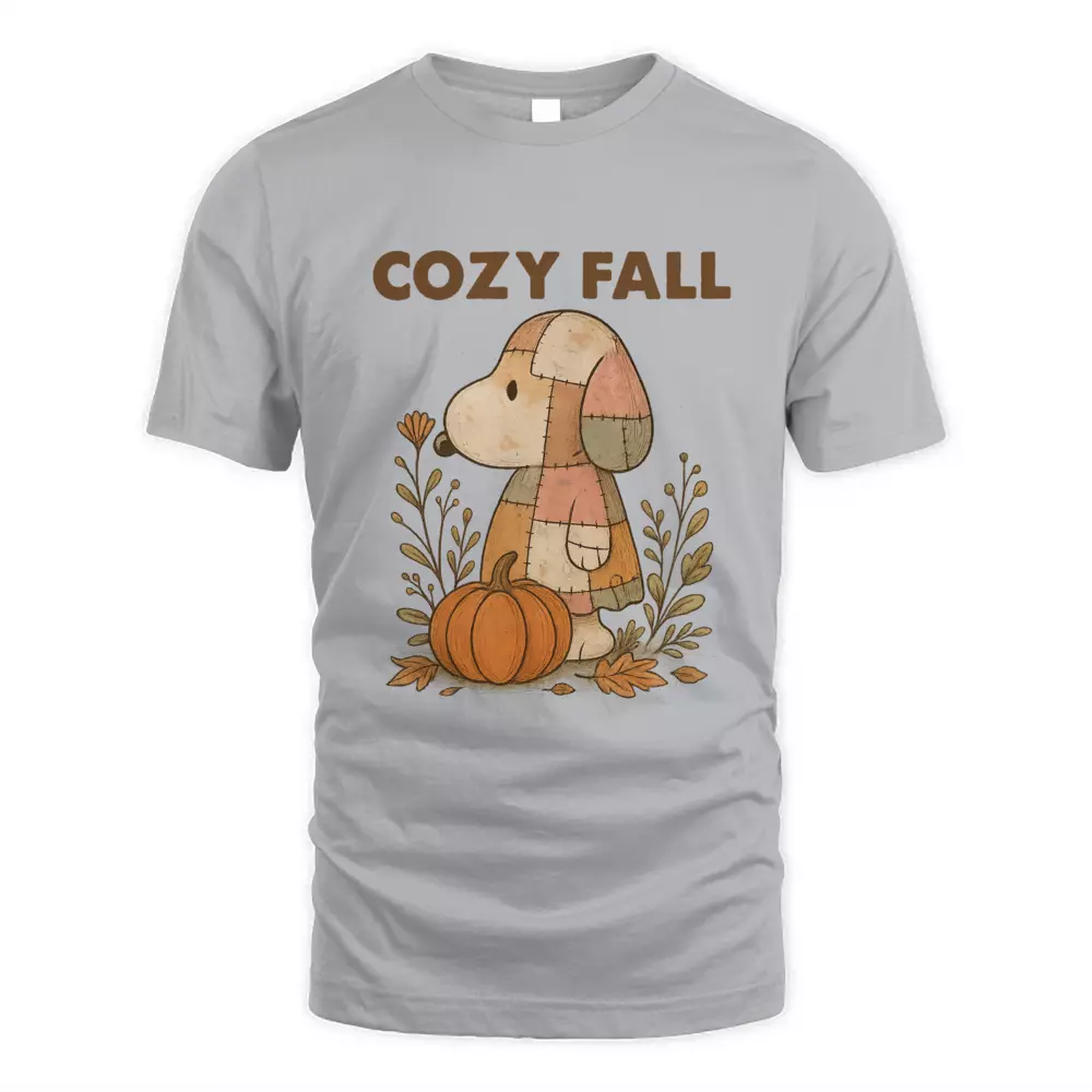 Cozy Fall Flower Cute Dog Plaid Classic 