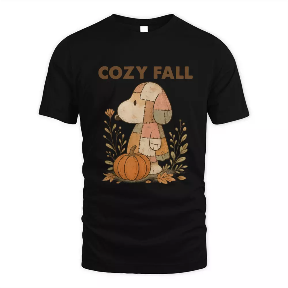 Cute Dog Cozy Fall Plaid