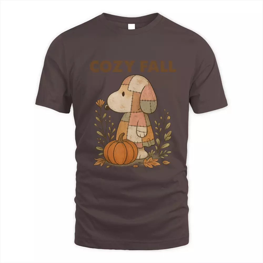 Cute Dog Cozy Fall Plaid