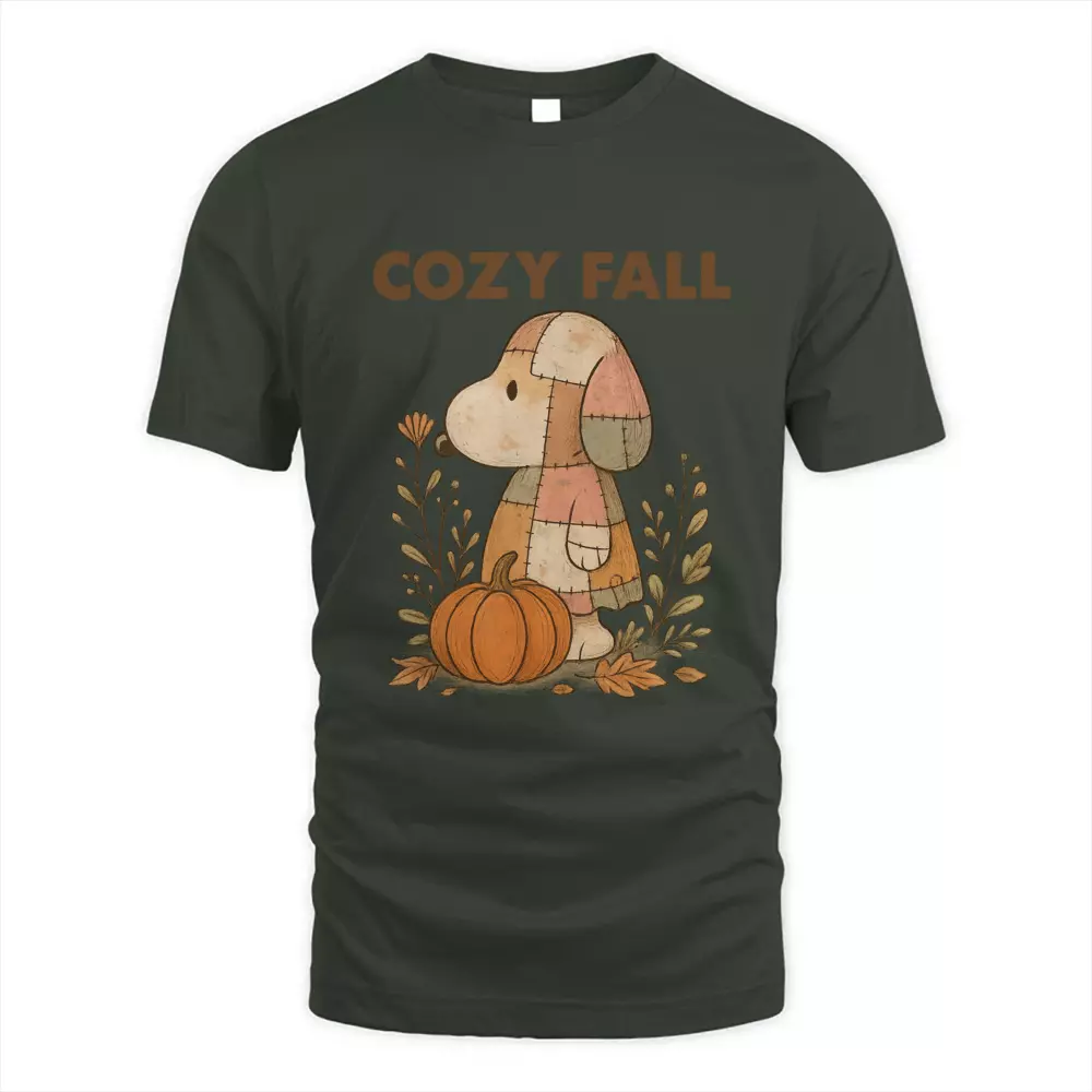 Cute Dog Cozy Fall Plaid