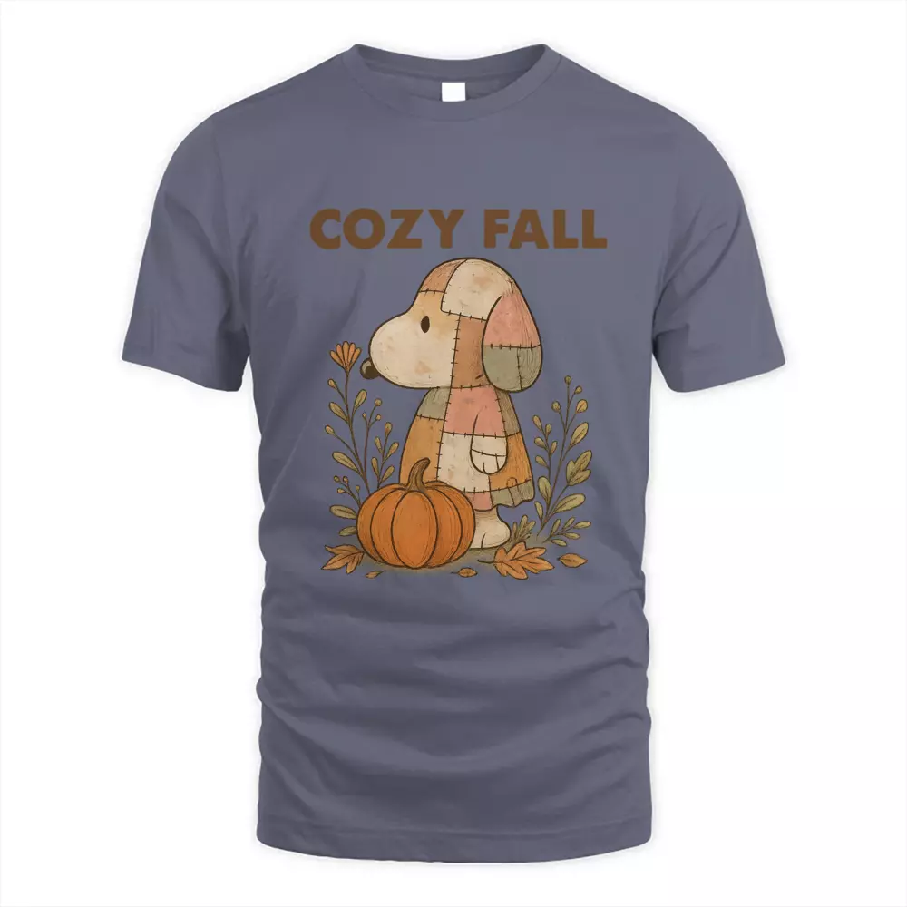Cute Dog Cozy Fall Plaid