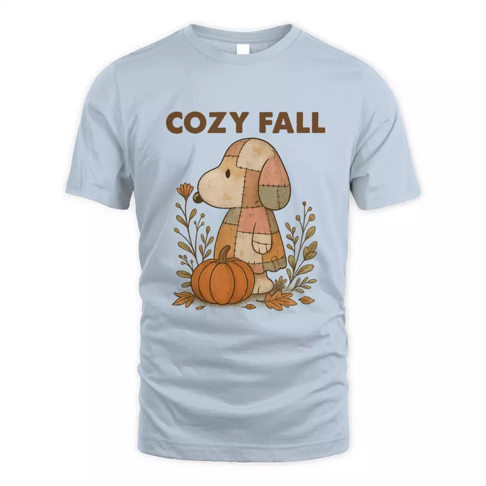 Cute Dog Cozy Fall Plaid