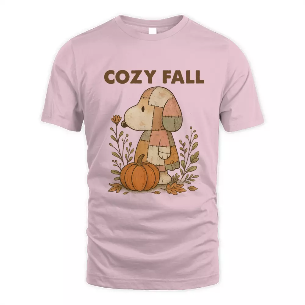 Cute Dog Cozy Fall Plaid
