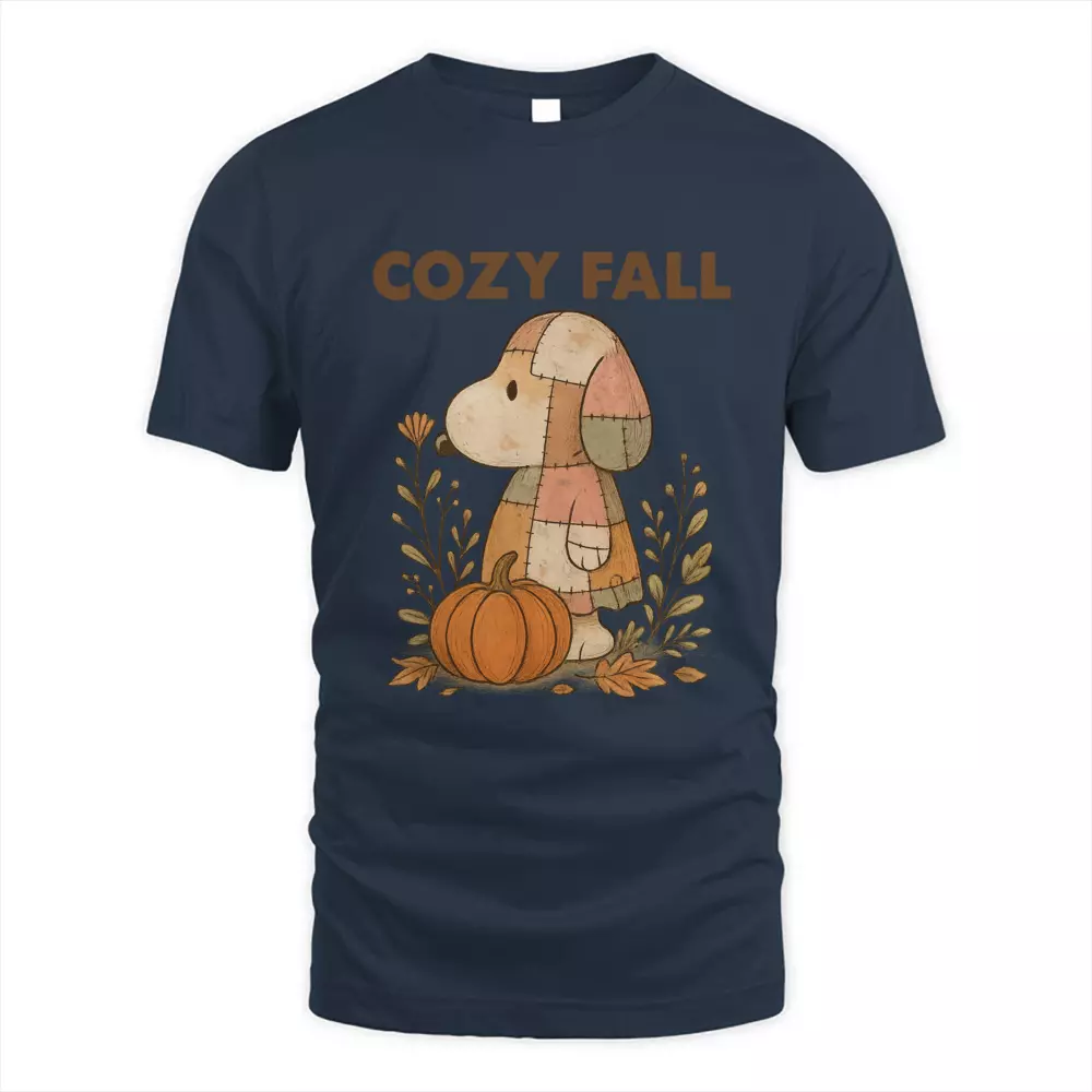 Cute Dog Cozy Fall Plaid