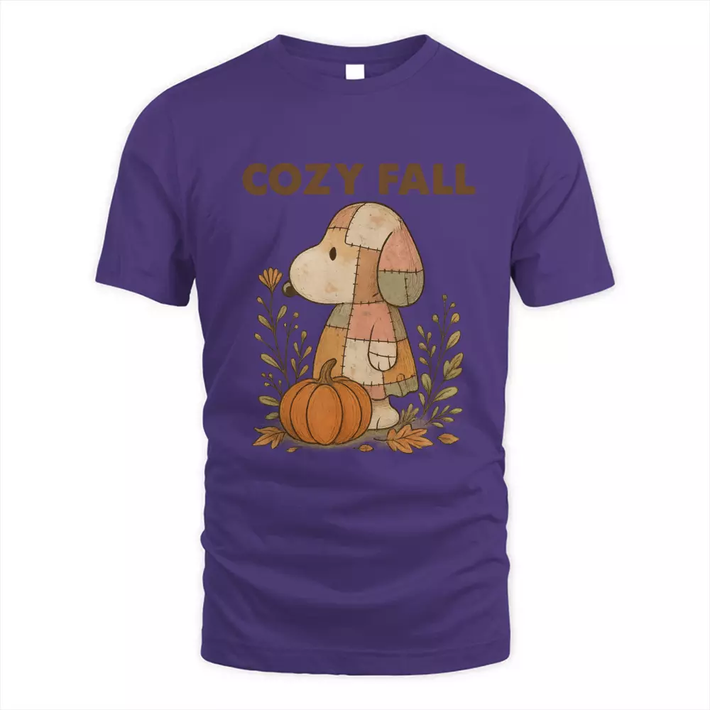 Cute Dog Cozy Fall Plaid