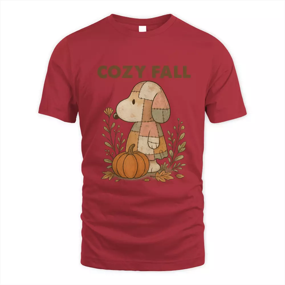 Cute Dog Cozy Fall Plaid