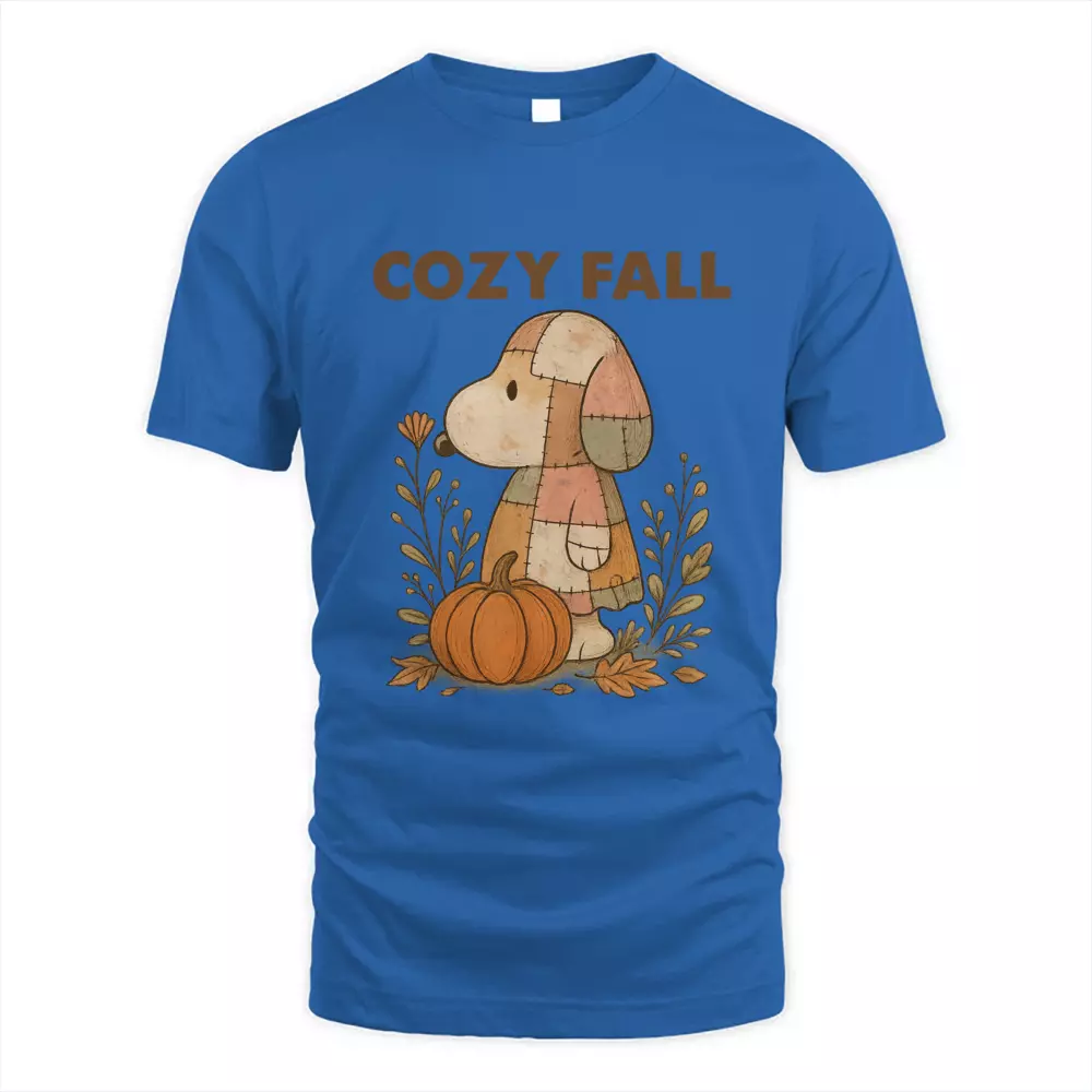 Cute Dog Cozy Fall Plaid