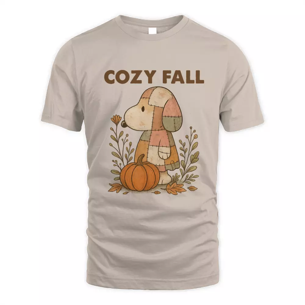 Cute Dog Cozy Fall Plaid