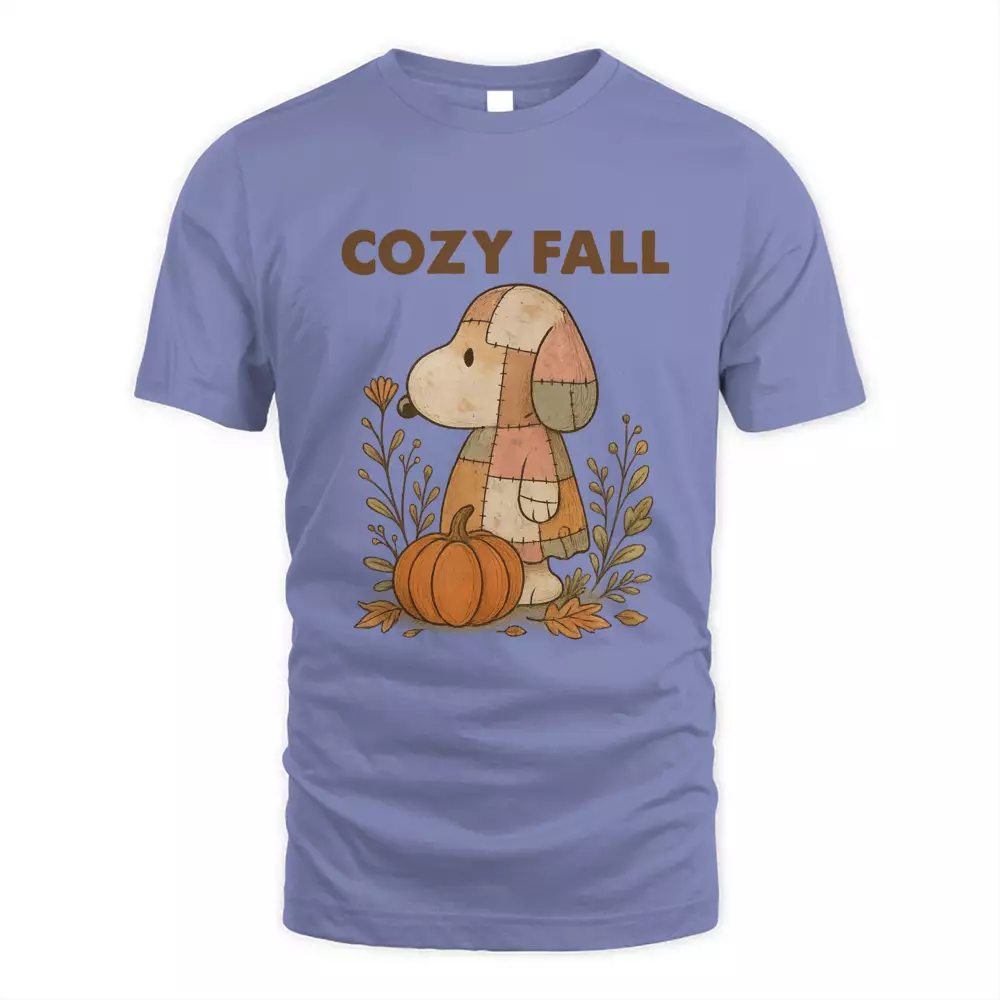 Cute Dog Cozy Fall Plaid