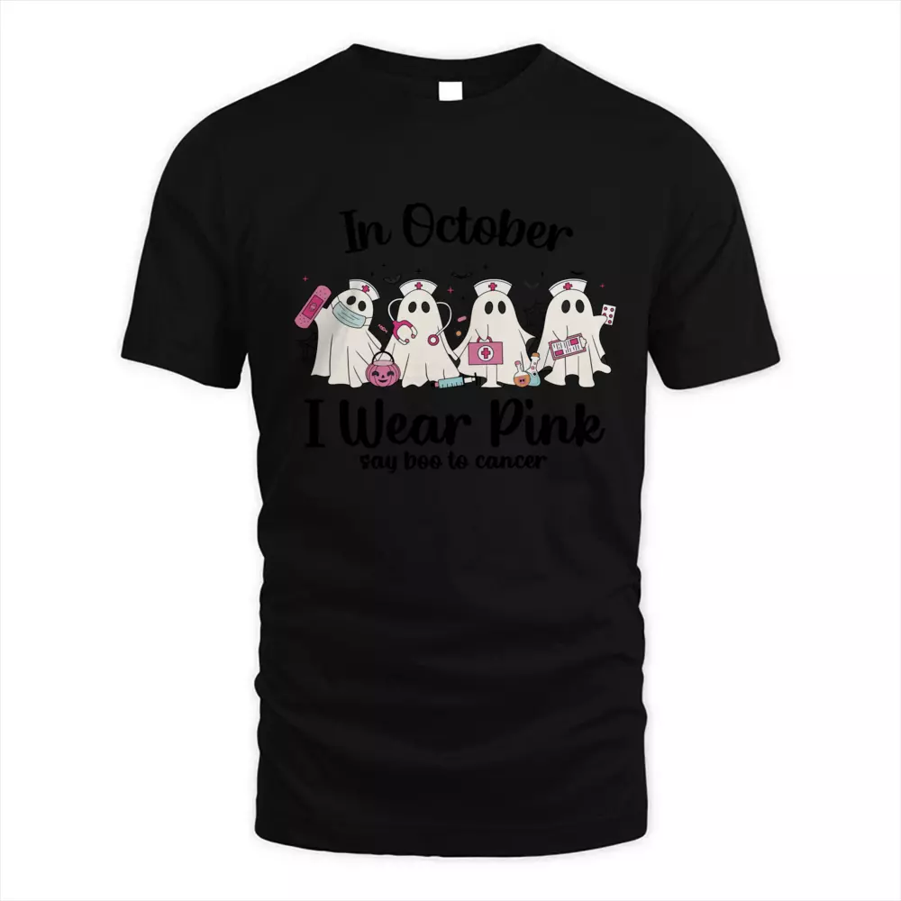 In October I Wear Pink Say Boo To Cancer