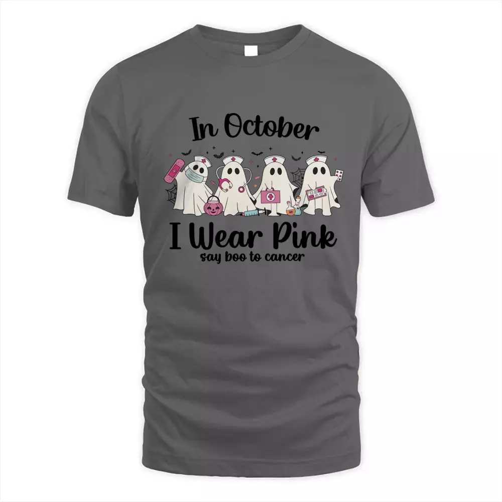 In October I Wear Pink Say Boo To Cancer