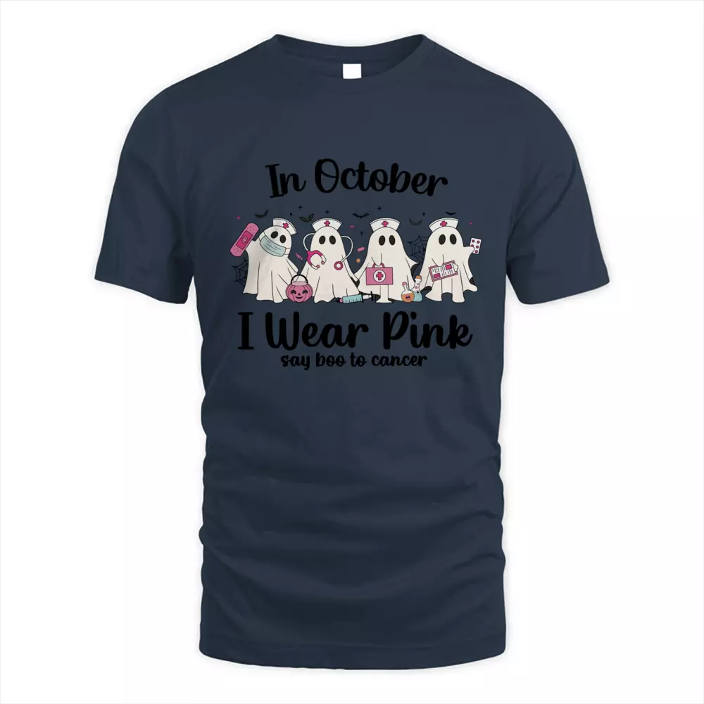In October I Wear Pink Say Boo To Cancer