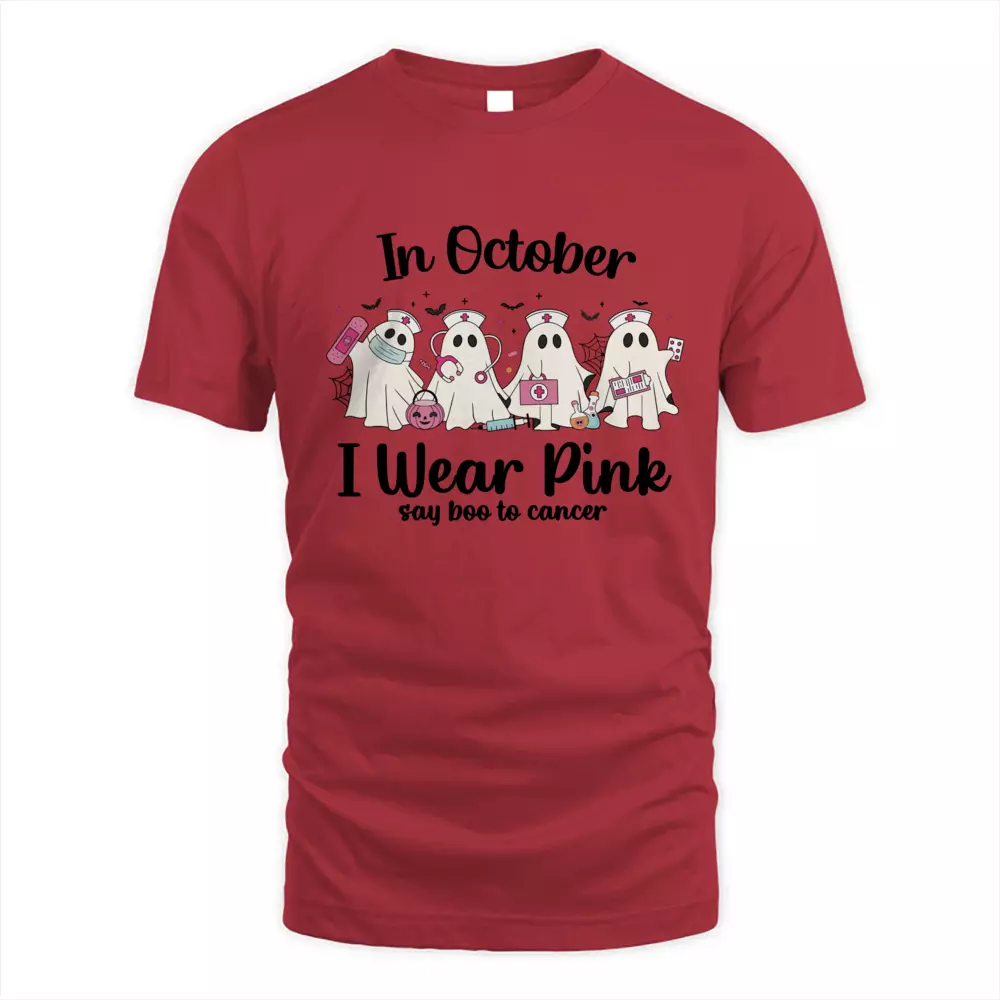 In October I Wear Pink Say Boo To Cancer
