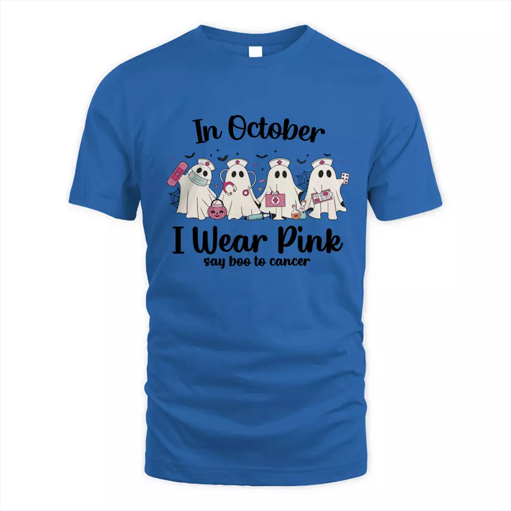 In October I Wear Pink Say Boo To Cancer