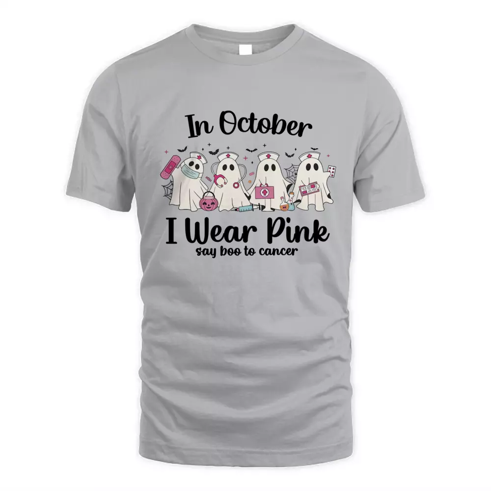 In October I Wear Pink Say Boo To Cancer