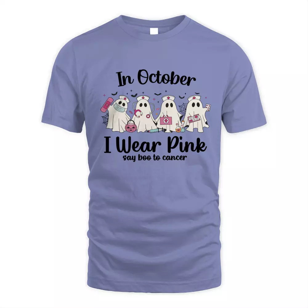 In October I Wear Pink Say Boo To Cancer